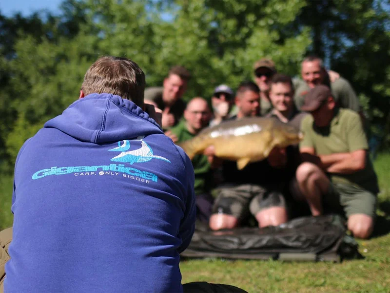 The world-famous Gigantica Main Lake in France, home to giant carp.
