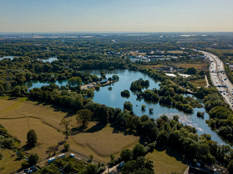 Farlows Lake 1 - A historic 25-acre gravel pit with islands, bars and bays surrounded by mature trees