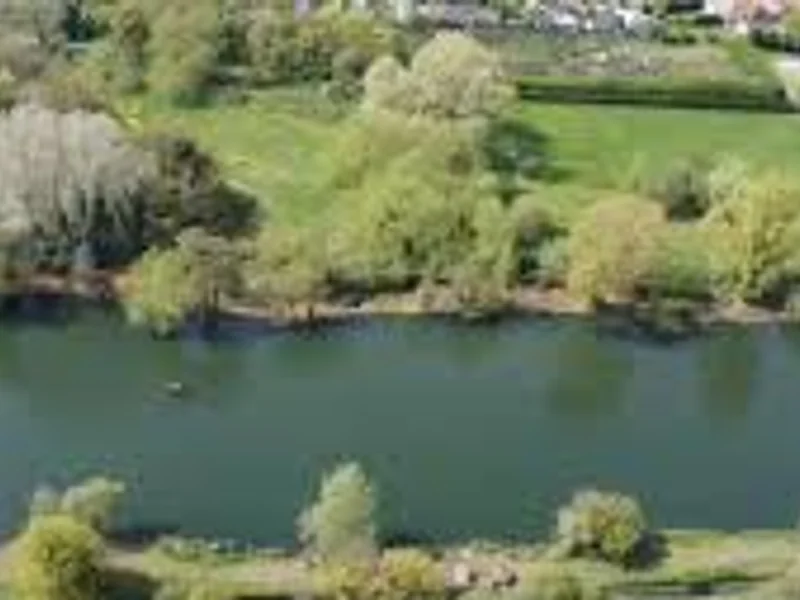 A scenic view of the challenging Long Lake at Darenth Fishing Complex, Kent.