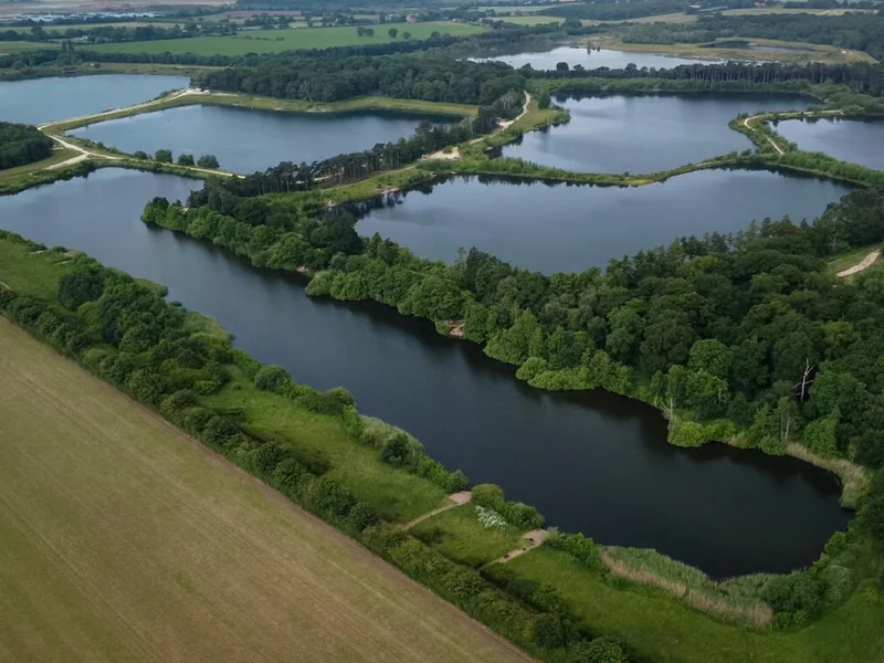 A scenic view across Stocks Lake at the Norton Disney fishery showing the challenging specimen water.