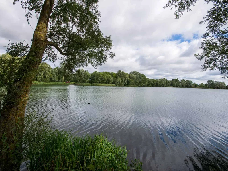 A view of the heavily stocked Mallard Lake at Bluebell Lakes.