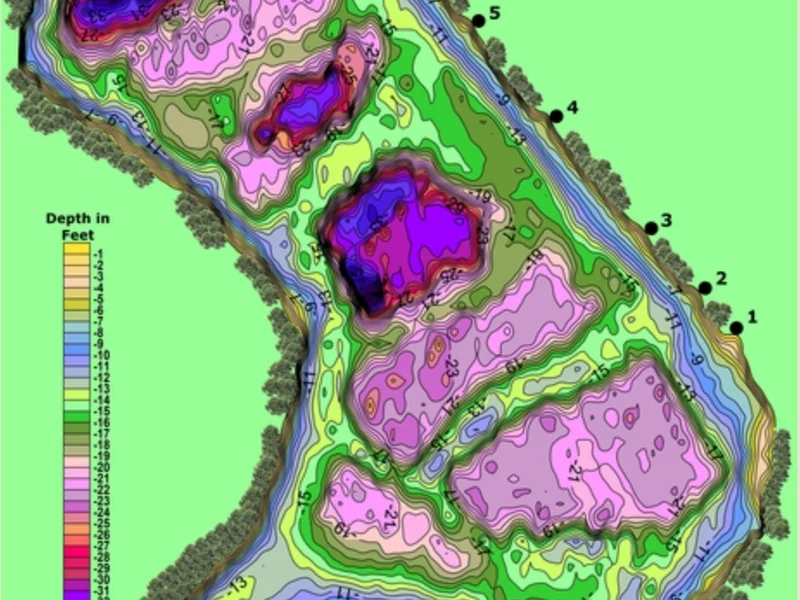 A scenic view of the mature, 3-acre Specimen Carp Lake at Tar Farm, Linear Fisheries.