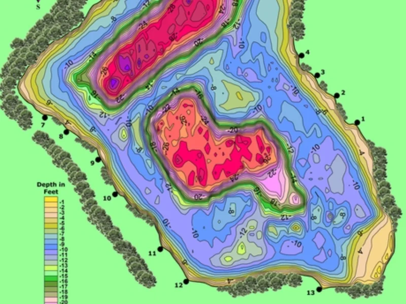 A scenic view of Tar Farm Lake No. 5 at the Linear Fisheries complex in Oxfordshire.