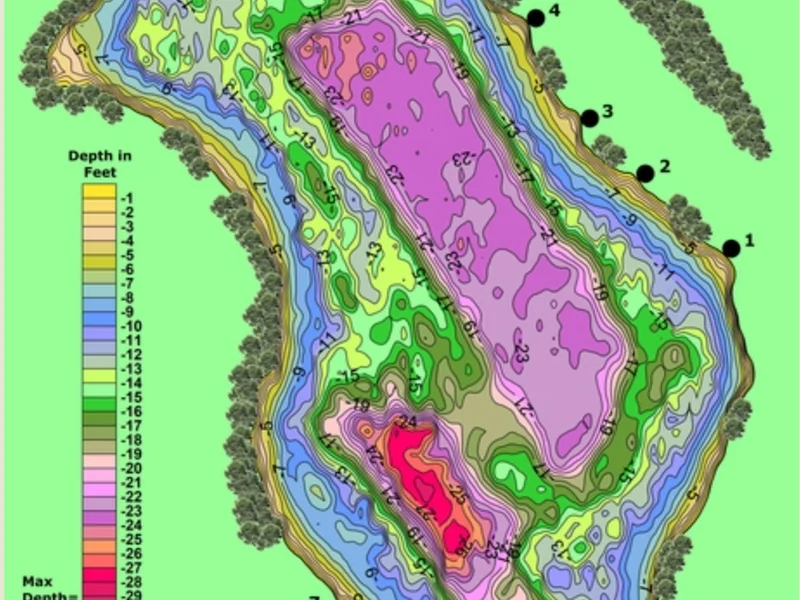 An angler's view across the prolific Tar Farm Lake No. 8 at the renowned Linear Fisheries complex in Oxfordshire.