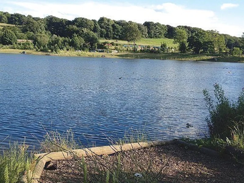 The Big Lake at Ladywood Lakes, a challenging 22-acre carp fishing venue in West Yorkshire.